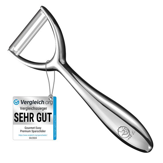 Premium Sparschäler aus Edelstahl für Obst & Gemüse Y Schäler mit ultrascharfer Klinge geeignet als Kartoffelschäler & Spargelschäler mit ergonomischem und rutschfestem Griff