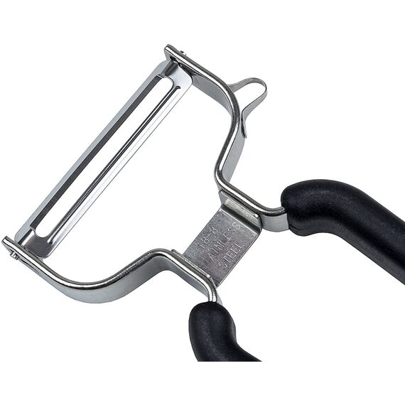 Lurch Sparschäler, Edelstahl, Kartoffelschäler mit beweglichem Klingenkopf für präzises Schälen