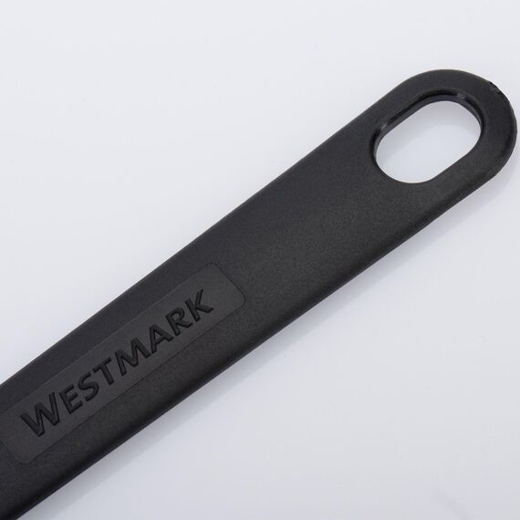 Westmark Pfannenwender, hochhitzebeständig bis 270°C, Länge: 28,3 cm, Kunststoff, Flonal Plus, Schwarz, 20352275