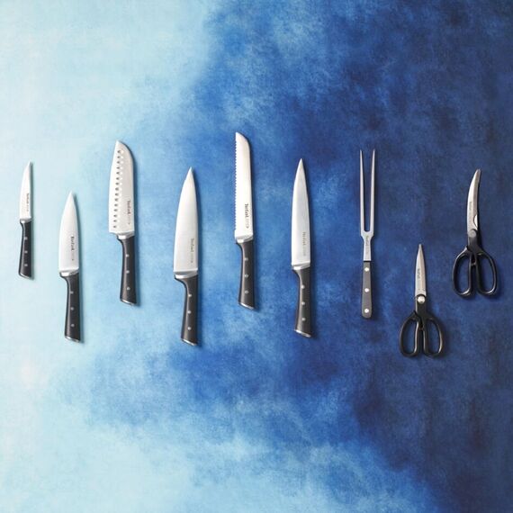 Tefal Ice Force 4-teiliges Steakmesser Set, Spezialmesser mit 11 cm Klinge, langfristige Leistung, Spezielle Klingenfertigung für optimale , Edelstahl made in Germany, K232S4