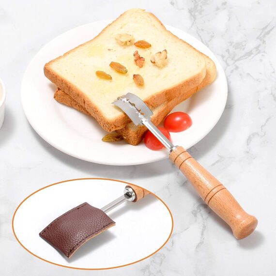 ZITFRI Bäckermesser Teigmesser Baguettemesser Brot Lahm Scoring Tool Set Brot Bäcker Cutter mit 10 Brotklinge Bäckerklinge Ritzmesser zum Einschneiden von Baguette Teigmesser für DIY Brot Backen