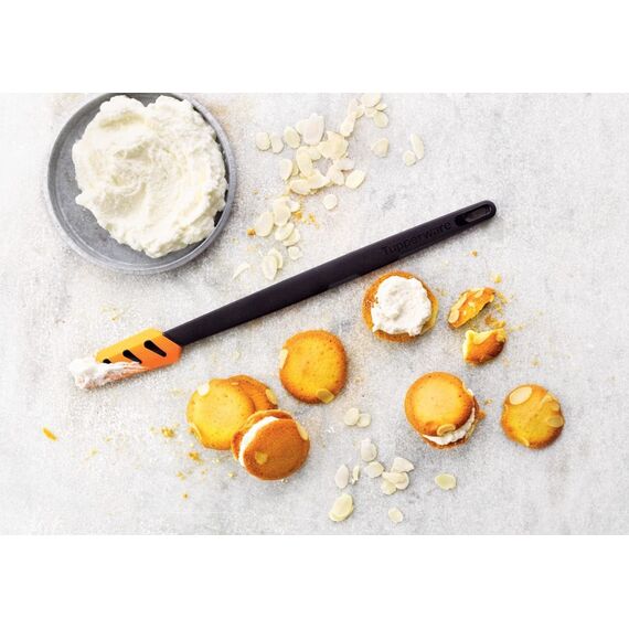 TUPPERWARE Griffbereit Top-Schaber schwarz-orange D167 Silikon TOP-Teigspachtel