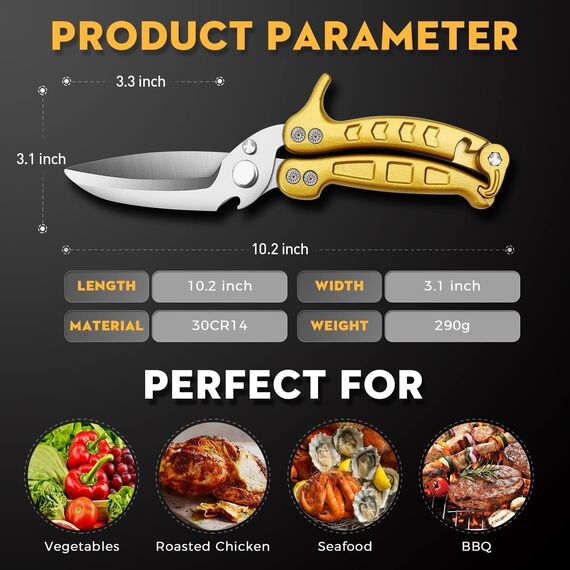 DRAGON RIOT Geflügelschere Gold