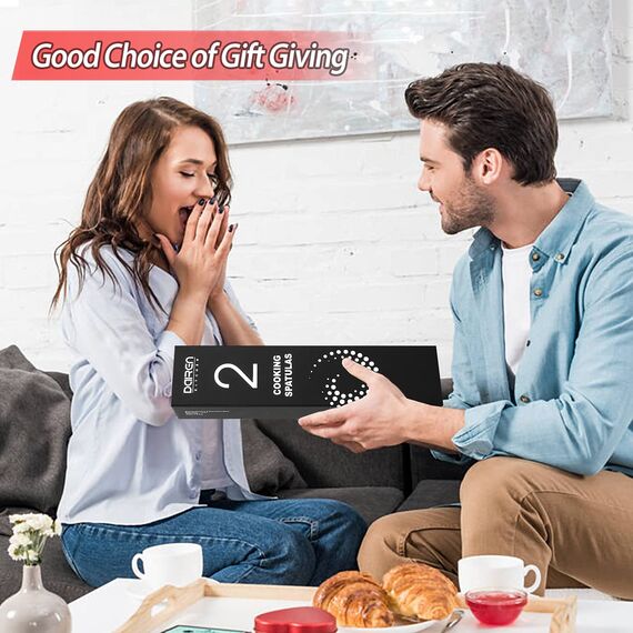 Pfannenwender Silikon, Hitzebeständig Silikon Geschlitzt Pfannenwender Küchenhelfer Spatel BPA Frei, Spülmaschinengeeignet Küchenhelfer Kochgeschirr Edelstahl Turner Antihaft Spachtel zum Kochen, Rot