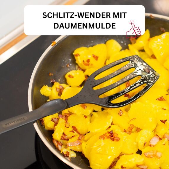 Westmark Pfannenwender, Länge: 28,3 cm, Kunststoff, Flonal, Schwarz, 20352270