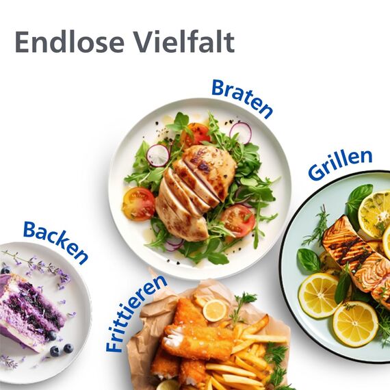 Philips Airfryer Dual Basket 3000 Series Heißluftfritteuse, 9L, 2 Körbe, 2 Gerichte gleichzeitig, RapidAir Plus Technologie, 90% weniger Fett, Energieeffizient, HomeID App, Weiß (NA353/10)