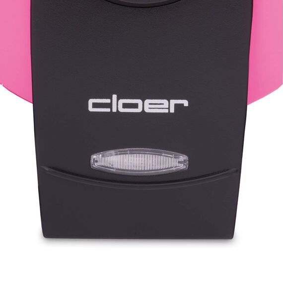 Cloer 1627-11 Waffeleisen für klassische Herzwaffeln, 930 W, Waffelgröße 15,5 cm, stufenlos wählbarer Bräunungsgrad, Pink