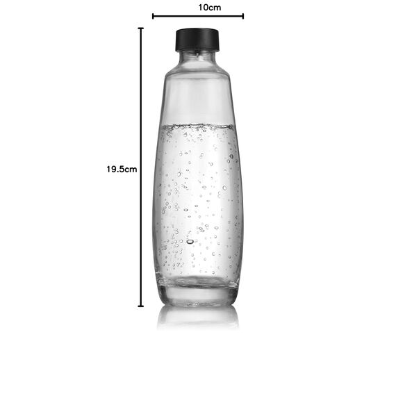 SodaStream 1L DUO Glasflasche | Spülmaschinenfest | Kompatibel für DUO und E-DUO | elegantes Design | 2er-Pack