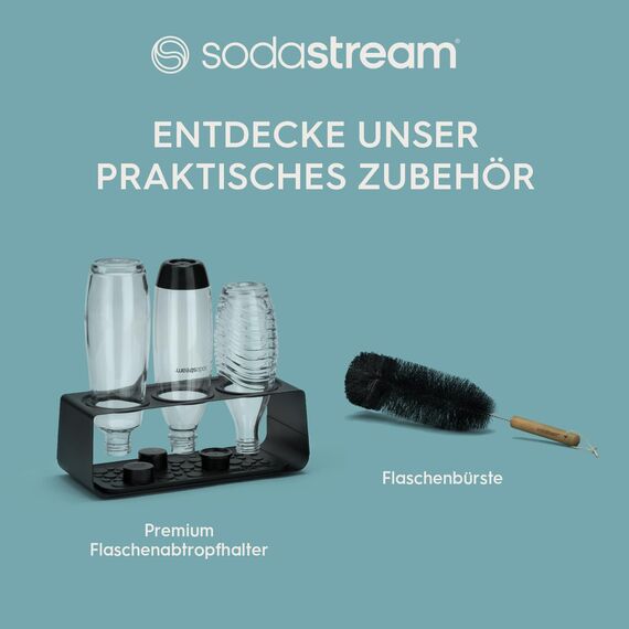SodaStream 1L DUO Glasflasche | Spülmaschinenfest | Kompatibel für DUO und E-DUO | elegantes Design | 2er-Pack