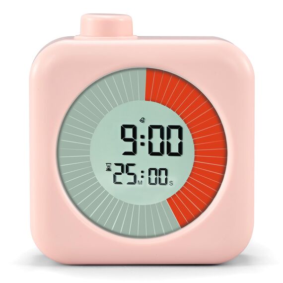 BlueSwan Visueller Timer Digital, 3 in 1 mit Timer, Uhr und Alarmfunktion, 60-Minuten Countdown-Timer für Kinder, für Zuhause, Küche, Badezimmer, Toilette, Schule, Rosa