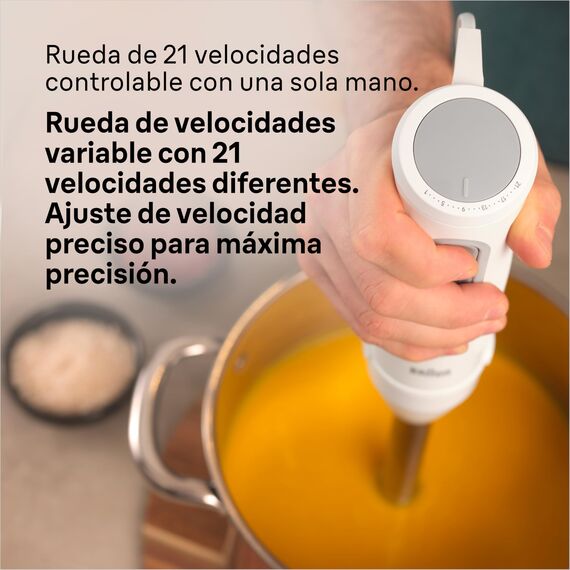 Braun Stabmixer MultiQuick 5 MQ 50001 M, 1000W, 21 Geschwindigkeitsstufen+Turbo, Edelstahl Pürierfuß, Easy Click System, SplashControl, Inkl. 600ml Becher, Weiß