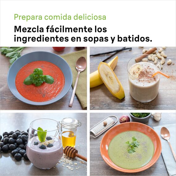 Braun Stabmixer MultiQuick 5 MQ 50001 M, 1000W, 21 Geschwindigkeitsstufen+Turbo, Edelstahl Pürierfuß, Easy Click System, SplashControl, Inkl. 600ml Becher, Weiß