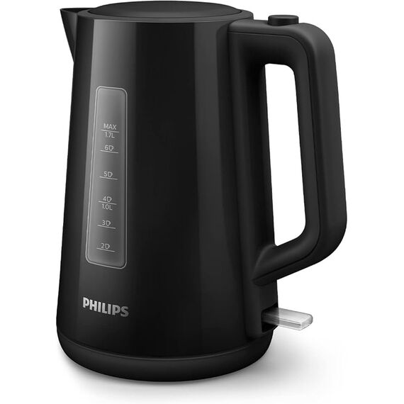 Philips Wasserkocher – 1.7 L Fassungsvermögen mit Kontrollanzeige, Pirouettenbasis, schwarz (HD9318/20)