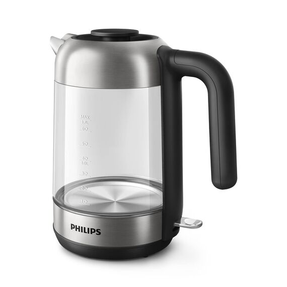 Philips 5000 Series Wasserkocher – 1,7L, Blaues Sensorlicht, 360°-Basis, Mikro-Sieb-Filter, Flaches Heizelement, Abnehmbarer Deckel, Schnelles Aufkochen, Energiesparend, Sicheres Design (HD9339/80)
