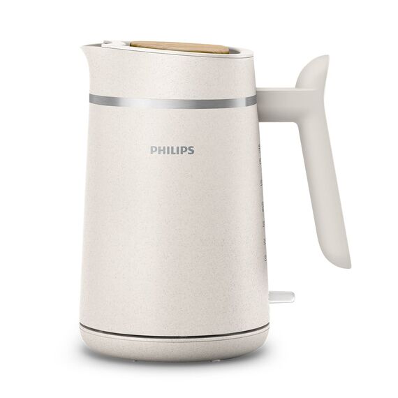 Philips HD9365/10 Conscious Collection Wasserkocher, biologischer, 100% recycelter Kunststoff, Nachhaltig, 2.200 Watt, 1,7 l Füllmenge, Crème