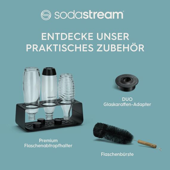 SodaStream 0,7L CRYSTAL Glaskaraffe | Spülmaschinenfest | Kompatibel mit Crystal & Penguin | elegantes Design | 2er-Pack, Glas