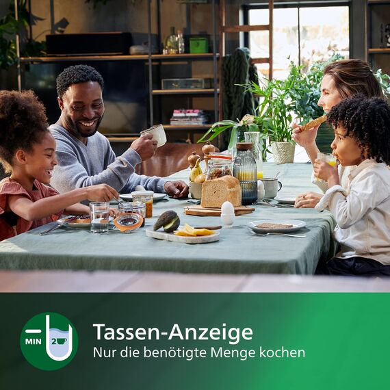 Philips HD9365/10 Conscious Collection Wasserkocher, biologischer, 100% recycelter Kunststoff, Nachhaltig, 2.200 Watt, 1,7 l Füllmenge, Crème