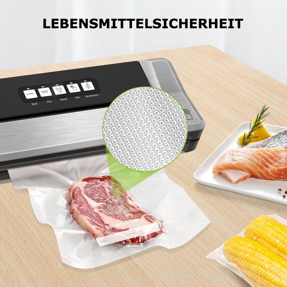 Bonsenkitchen Profi Vakuumbeutel, 100 Beutel 20x30cm Vakuumierbeutel für alle Vakuumierer & Lebensmittel Vakuumiergerät, Kochfest und Sous Vide Gefrierbeutel, BPA-frei, VB3205