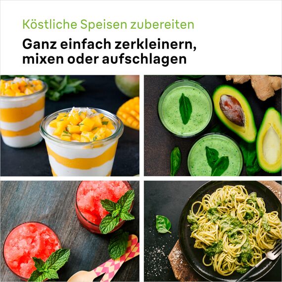 Braun Household Stabmixer MQ 5235WH Stabmixer – MultiQuick 5 Vario Pürierstab mit Edelstahl Mixfuß, 1000 Watt, inkl. 3-teiligem Zubehör-Set, weiß/grau [Energieklasse A]