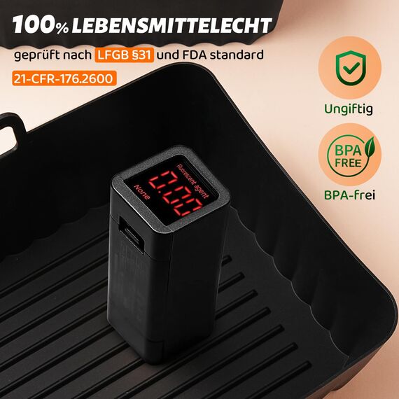 Ninja Heißluftfritteuse Zubehör - Airfryer Zubehör für Ninja Foodi Max Dual Zone AF400EU, AF300EU, AF400EUCP 7.6L-9.5L Und Anderen Dual Zone Air Fryer | BPA-frei,Spülmaschinenfest,Airfryer Accessories