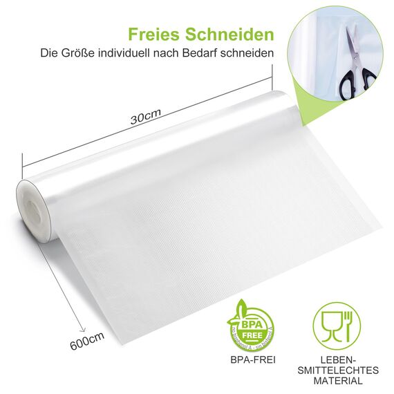 Bonsenkitchen Vakuumierbeutel 2 Rollen 30x600 cm- Profi Vakuumrollen für Vakuumierer, Lebensmittel Vakuumbeutel für Vakuumiergerät, Kochfest & Sous Vide Gefrierbeutel, BPA-frei, VB3216