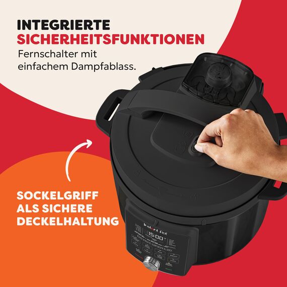 Instant Pot Duo Plus mit WhisperQuiet-Technologie, Multikocher 5,7 L – Schnellkochtopf, Schongarer, Reiskocher, Sauté-Pfanne, Joghurtbereiter, Warmhaltefunktion, Dampfgarer, Vakuumgarer, Kuchenbacken
