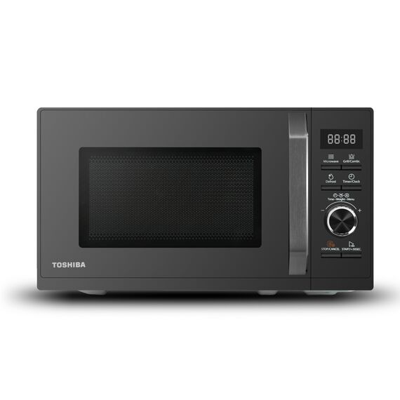 Toshiba MW3-AG20PE(BK) Mikrowellen mit Grill 20L 3-in-1 Mikrowellenherd, Chef-Abtauung, Mikrowelle, Grill, Kombi, 5 Leistungsstufen, 8 Automatikprogrammen, Einfacher Reinigung, Schwarz