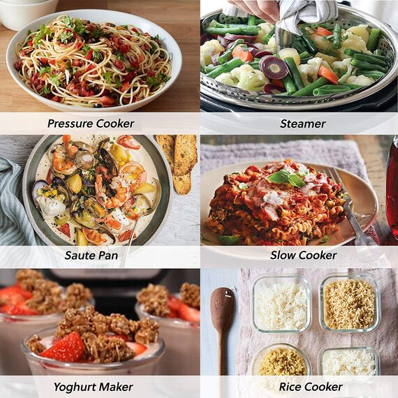 Instant Pot Duo Nova 7-in-1 Smart Cooker 10 L - Elektrischer Mehrzweck-Schnellkochtopf, Schongarer, Reiskocher, Sauteuse, Joghurtbereiter, Dampfgarer & Speisenwärmer, Edelstahl Silber