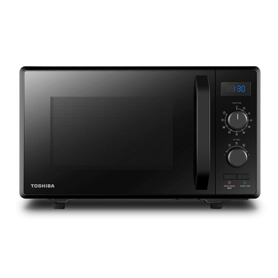 Toshiba MW2-AG23PF(BK) Mikrowelle / 3-in-1 Mikrowelle mit Grill & Kombi-Funktion/Freistehend / 23L / 900W / 1000W Grill/energiesparender ECO-Funktion/Drehteller mit Positionsspeicher/Schwarz