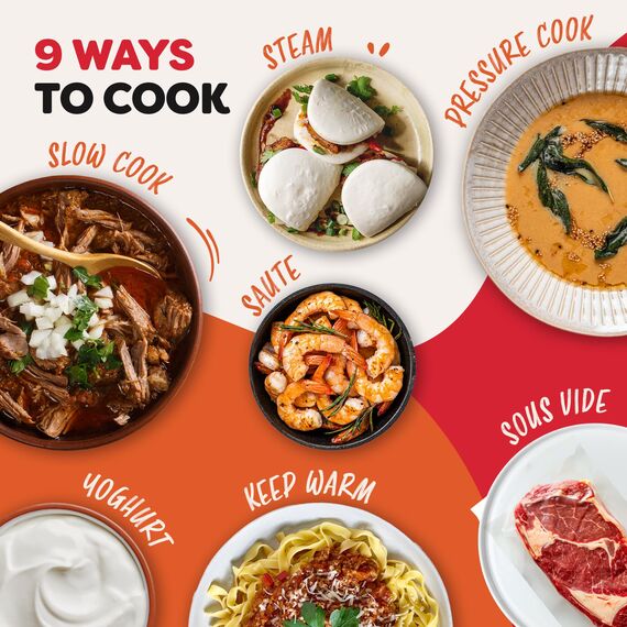 Instant Pot Duo Plus mit WhisperQuiet-Technologie, Multikocher 5,7 L – Schnellkochtopf, Schongarer, Reiskocher, Sauté-Pfanne, Joghurtbereiter, Warmhaltefunktion, Dampfgarer, Vakuumgarer, Kuchenbacken