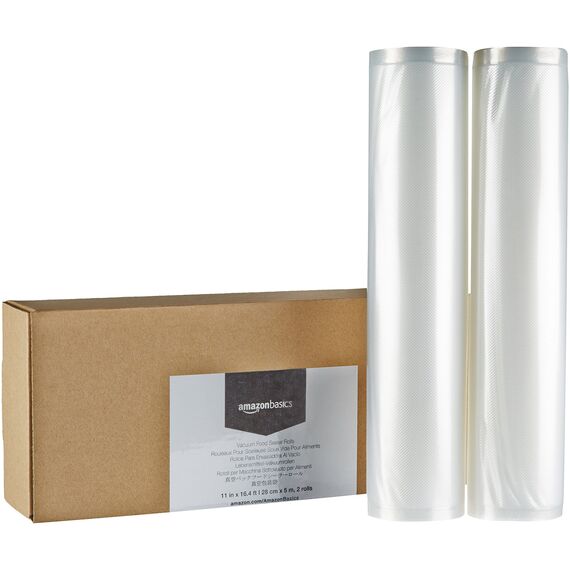 Amazon Basics 28 cm x 500 cm, 2 Rollen für Vakuumierer