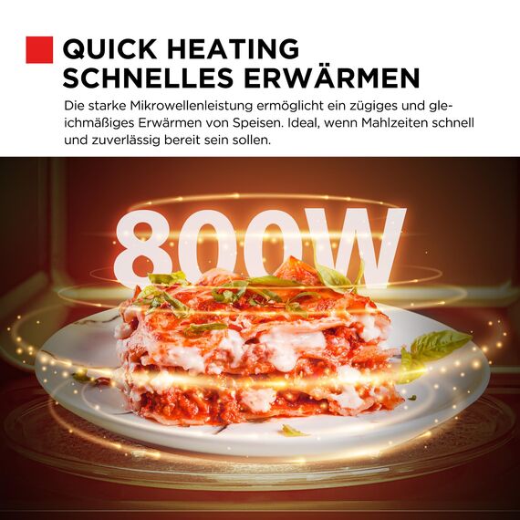 TOSHIBA Mikrowelle in spiegelndem Schwarz, 20 Liter, 800W, digitale Solo-Klein Mikrowelle mit 11 Leistungsstufen, 6 Automatikprogrammen, Express-Kochfunktion, Auftauen, Digitaldisplay, MW3-EM20PE(BM)