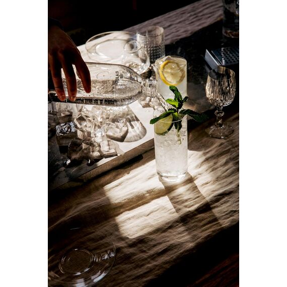 Aarke PET-Flasche für Wassersprudler Carbonator 3, BPA-frei mit Details in Edelstahl, 1000ml