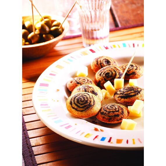 Tefal XA8012 Snack Collection Platte Küchlein/Pofferties Nummer 12 | passend für Tefal SW85XX Snack Collection | Inklusive Rezeptbuch | Schwarz