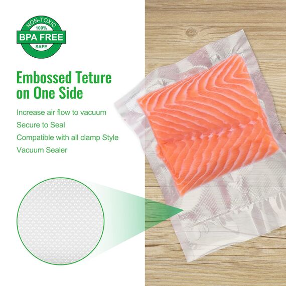 Vakuumierbeutel 3 Rollen Vakuumierfolie, Vakuumbeutel Lebensmittel 28/25/20x300cm, Profi Folienrollen BPA-frei, stark & reißfest, für alle Vakuumierer & Sous Vide