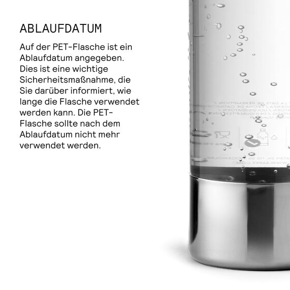 Aarke 2er-Pack PET-Flaschen für Wassersprudler Carbonator 3, BPA-frei mit Details in Edelstahl, 1000ml