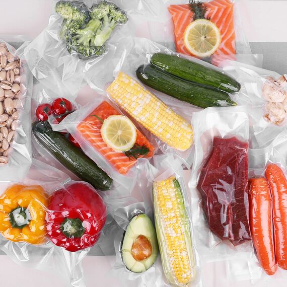 Vakuumierbeutel 3 Rollen Vakuumierfolie, Vakuumbeutel Lebensmittel 28/25/20x300cm, Profi Folienrollen BPA-frei, stark & reißfest, für alle Vakuumierer & Sous Vide