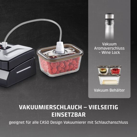 CASO VC10 Vakuumierer - Vakuumiergerät,Testurteil Sehr Gut, Lebensmittel bis zu 8x länger frisch, 30cm lange & stabile Schweißnaht, inkl. 10 Vakuumbeutel