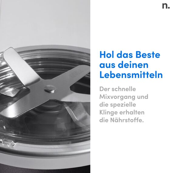 nutribullet Pro, 900 Watt Leistung, Einfach und schnell in der Anwendung, Kompakt, Leicht zu reinigen, Mit 700 ml Becher, Smoothiemixer, Smoothie Maker, Elektrischer Mixer, NB904B, Schwarz