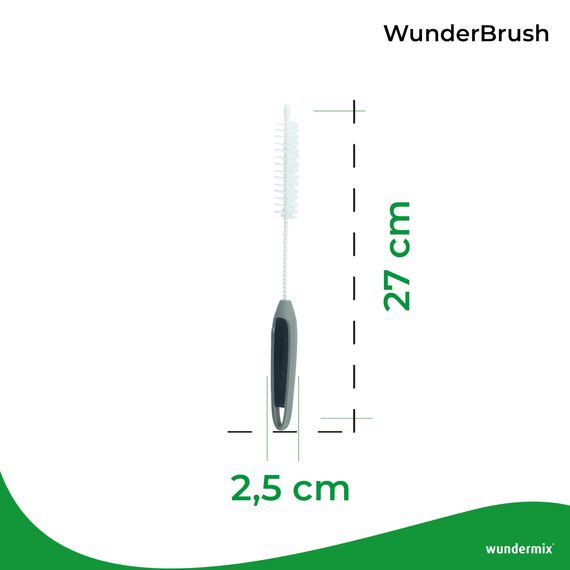 Wundermix - WunderBrush® Messerbürste für deine Küchenmaschine (3er Set, Grau) • Reinigungsbürste für Mixtopfmesser • Mixmesser Spülbürste