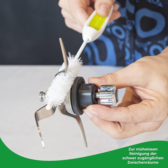 Wundermix - WunderBrush® Messerbürste für deine Küchenmaschine • Reinigungsbürste für Mixtopfmesser • Mixmesser Spülbürste