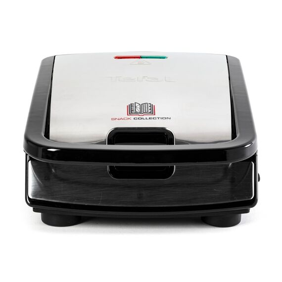 Tefal Snack Collection, Waffeleisen und Sandwiches, Erweiterbar, Platten Antihaftbeschichtet, Spülmaschinengeeignet, Praktische Aufbewahrungsboxen, schwarz/Edelstahl, SW853D