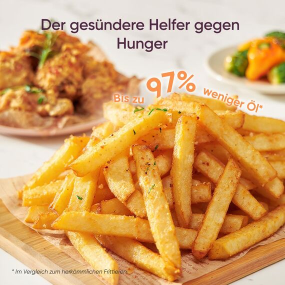 COSORI Heißluftfritteuse, Airfryer Testsieger 2024, 11-in-1 Air Fryer XXL 5,7L, Heissluftfritteuse mit Shake-Reminder, 97,3 Prozent ölsparend, 67,5 Prozent energiesparend, spülmaschinenfest Körbe