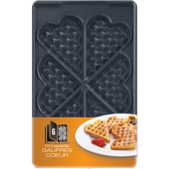 Tefal Snack Collection Sandwich- und Waffelmaker SW852D + Herzwaffel-Backplatten Nr. 6 XA8006 – 700 W, antihaftbeschichtet, erweiterbar, spülmaschinengeeignet, inkl. Rezeptheft & Aufbewahrungsbox
