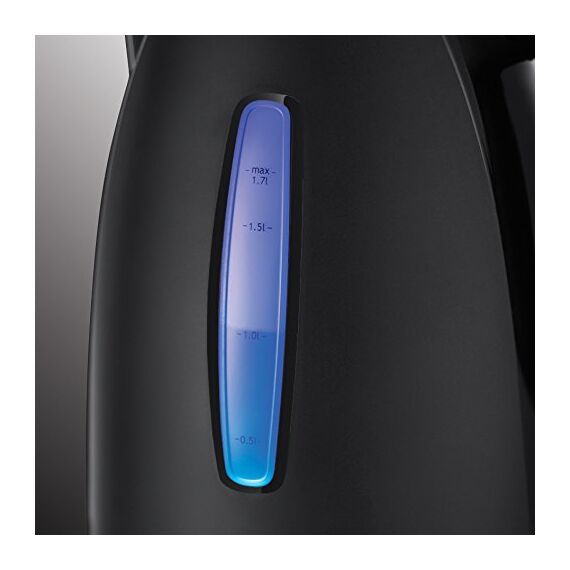 Russell Hobbs Wasserkocher [1,7l, 2400W, blaue LED-Beleuchtung] Textures+ (Schnellkochfunktion, herausnehmbarer Kalkfilter, beleuchtete Wasserstandsanzeige, autom. Deckelöffnung) Teekocher 22591-70