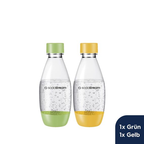 SodaStream Kunststofflasche |0,5L |BPA-frei|grün & gelb |2er-Pack