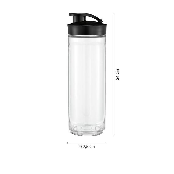 WMF Kult X Mix & Go/Küchenminis Trinkflasche 600 ml, Smoothie Flasche, Mixbehälter, Smoothie Becher aus Tritan-Kunststoff, bruchsicher