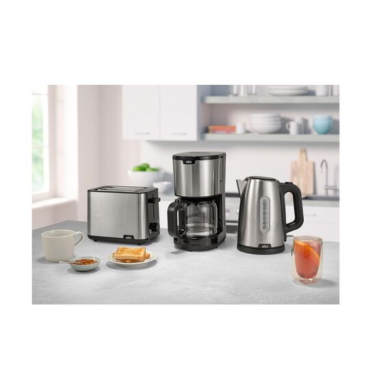 Braun PurShine Toaster HT1510 BK – Doppelschlitz-Toaster, 8 Röstgrade, Aufwärm- & Auftaufunktion, Ausziehbare Krümelschale, 900 Watt, Schwarz