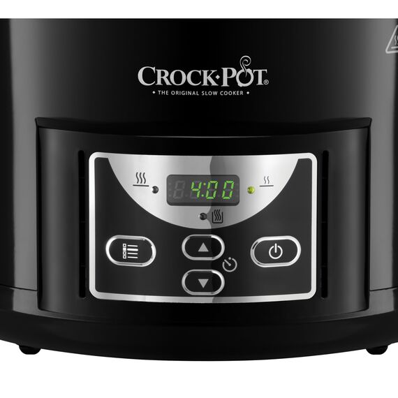 Crockpot Schongarer Slow Cooker | 4,7 l (bis zu 5 Personen) | programmierbare Zeitschaltuhr | Schwarz [SCCPRC507B]