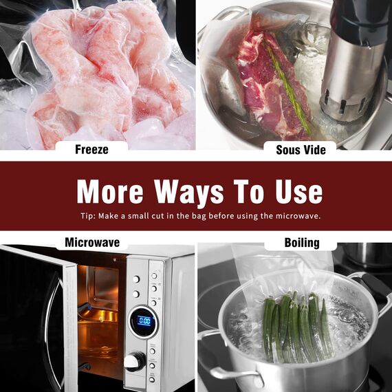 Fitge Vakuumierbeutel 170µm 20x30cm 120 Beutel für alle Vakuumiergeräte Vakuumbeutel für Lebensmittel BPA-frei stark & reißfest Profi Vakuumierfolie Sous Vide Gefrierbeutel